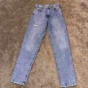 Light wash Zara straight leg jeans